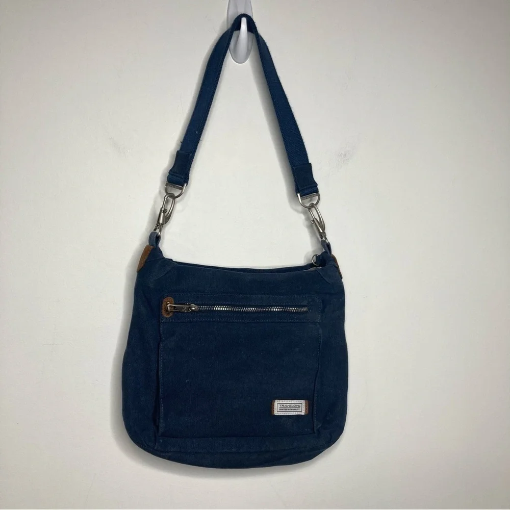 Travelon RFID anti-theft Heritage hobo‎ Bag navy blue